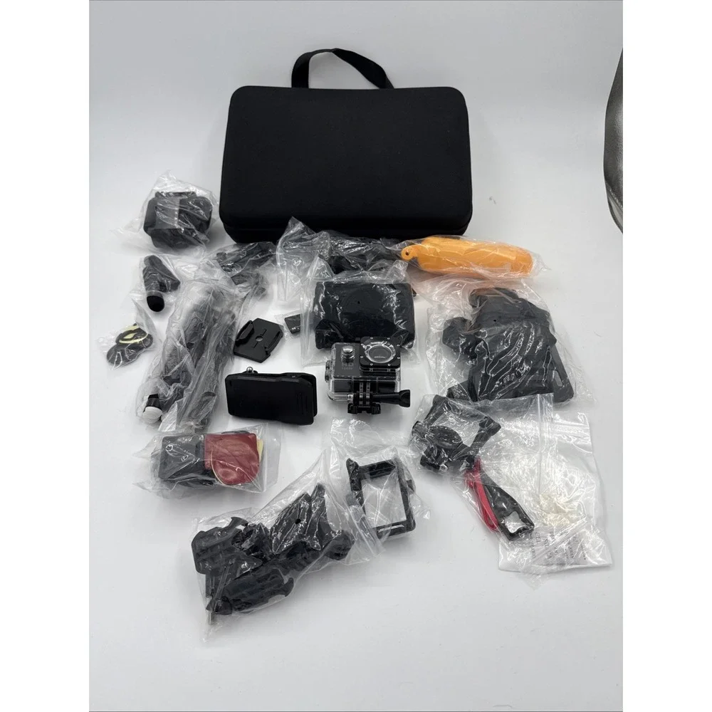 HD 1080P Waterproof Action Sports Camera And Accessories With Case New